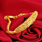 18k Yellow Plated Sand Buckle Bridal Bracelet for Women
