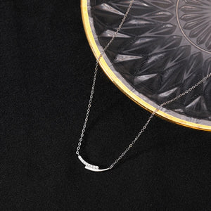 925 Silver Necklace Zircon Pendant Woman Jewelry Gift