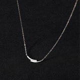 925 Silver Necklace Zircon Pendant Woman Jewelry Gift