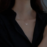 925 Silver Necklace Zircon Pendant Woman Jewelry Gift