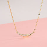 925 Silver Necklace Zircon Pendant Woman Jewelry Gift