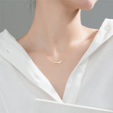 925 Silver Necklace Zircon Pendant Woman Jewelry Gift