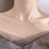 925 Silver Star Necklace Large Small Two Stars Pendant Gift Ladies Jewelry