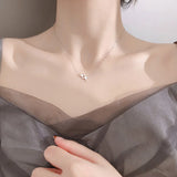 925 Silver Star Necklace Large Small Two Stars Pendant Gift Ladies Jewelry