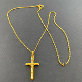 24k Plated Cross Necklace Women Men Couple Jewelry