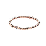 925 Sterling Silver Charm Bead Chain Bracelet for DIY Gift