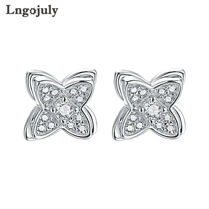 Butterfly Women Earrings 925 Sterling Silver Stud Earrings For Women