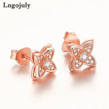 Butterfly Women Earrings 925 Sterling Silver Stud Earrings For Women