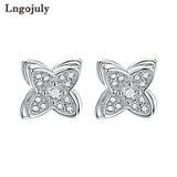 Butterfly Women Earrings 925 Sterling Silver Stud Earrings For Women