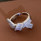 Flash Knuckles Zircon Ring 14K Plated Bridal Gift