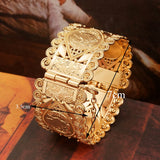 French Coin Plated Bracelet Open Cuff Bracelet Ladies