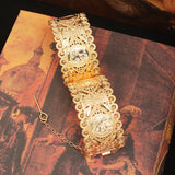 French Coin Plated Bracelet Open Cuff Bracelet Ladies