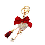 Heart Crystal Rhinestone Key Chain Holder Bag Pendant