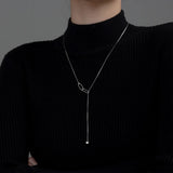 925 Silver Single Bead Oval Necklace Gift for Women