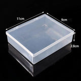 Transparent PP Square Storage Box 11x9x2.8cm