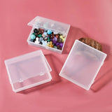 Transparent PP Square Storage Box 11x9x2.8cm