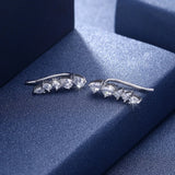 925 Silver CZ Stud Earrings Clear CZ Jewelry