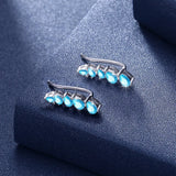925 Silver CZ Stud Earrings Clear CZ Jewelry
