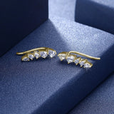 925 Silver CZ Stud Earrings Clear CZ Jewelry