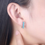 925 Silver CZ Stud Earrings Clear CZ Jewelry