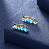 925 Silver CZ Stud Earrings Clear CZ Jewelry
