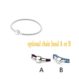 S925 Classic Leather Rope Bracelet Romantic DIY Jewelry Gift