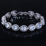 Pink Cubic Zirconia Wedding Bracelet for Women