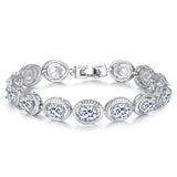 Pink Cubic Zirconia Wedding Bracelet for Women