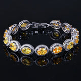 Pink Cubic Zirconia Wedding Bracelet for Women