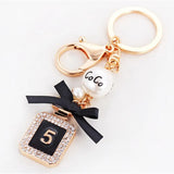 Perfume Bottle Keychain Key Ring Holder Keyrings Women
