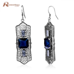 Crystal Rhinestone Drop Earrings Vintage Style Jeweled Pendientes