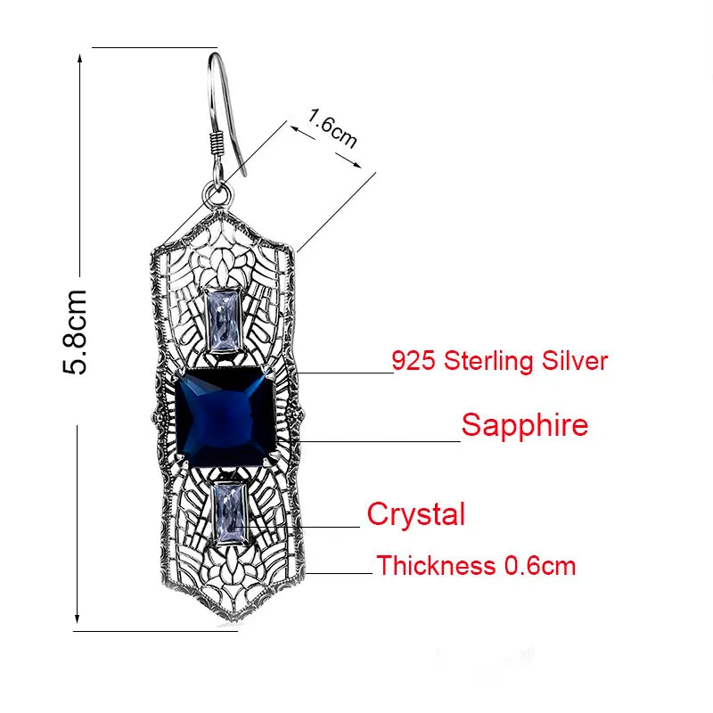 Crystal Rhinestone Drop Earrings Vintage Style Jeweled Pendientes
