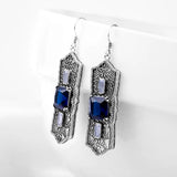 Crystal Rhinestone Drop Earrings Vintage Style Jeweled Pendientes