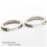 Sterling Silver Signature Hoop Earrings 925 Jewelry for Women