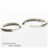Sterling Silver Signature Hoop Earrings 925 Jewelry for Women