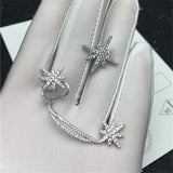 Lab Diamond Stud Earring Real 925 Sterling Silver Jewelry for Women