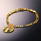 Vintage Golden Tree of Life Bracelet for Men