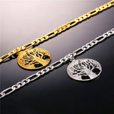 Vintage Golden Tree of Life Bracelet for Men