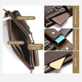 Unisex Single-Shoulder Multi-Function Men's Chest Bag Brown