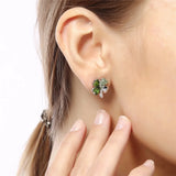 Crystal Clover 4 Leaf Heart Pendant Jewelry Set