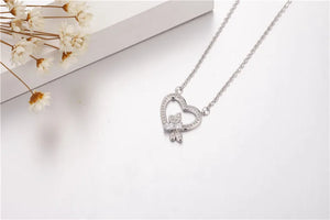 Heart Pendant 925 Sterling Silver Wedding Necklace for Women