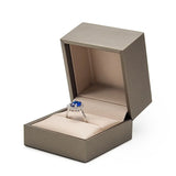 Golden PU Leather Jewelry Box with Shopping Bag & Certificate