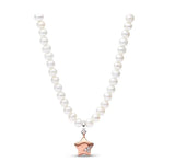 925 Sterling Silver Five-Star Pearl Pan Necklace