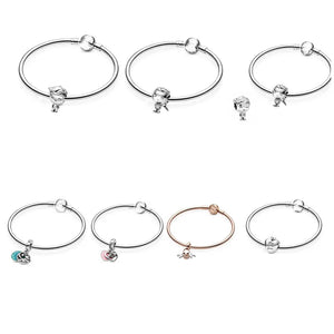 Sterling Silver Rose Bracelet for DIY Pan Bracelet