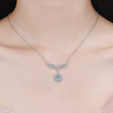 Angelwings Necklace Chain 0.5ct Moissanite Snowflake Necklace
