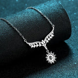 Angelwings Necklace Chain 0.5ct Moissanite Snowflake Necklace