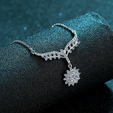 Angelwings Necklace Chain 0.5ct Moissanite Snowflake Necklace