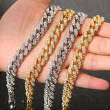 12mm Ice Out Cuban Link Women's Bracelet