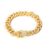 12mm Ice Out Cuban Link Women's Bracelet