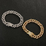 12mm Ice Out Cuban Link Women's Bracelet